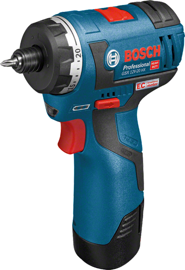 Aku vrtací šroubovák Bosch GSR 12V-20 HX Professional, 2x AKU 3,0Ah, 06019D4105
