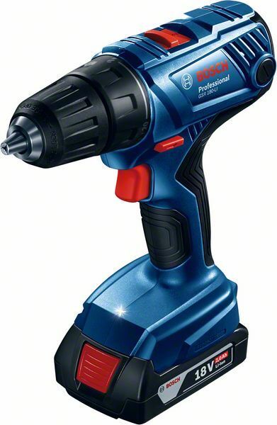Aku vrtací šroubovák Bosch GSR 180-LI Professional, 2x 2.0Ah, kufr, 06019F8109