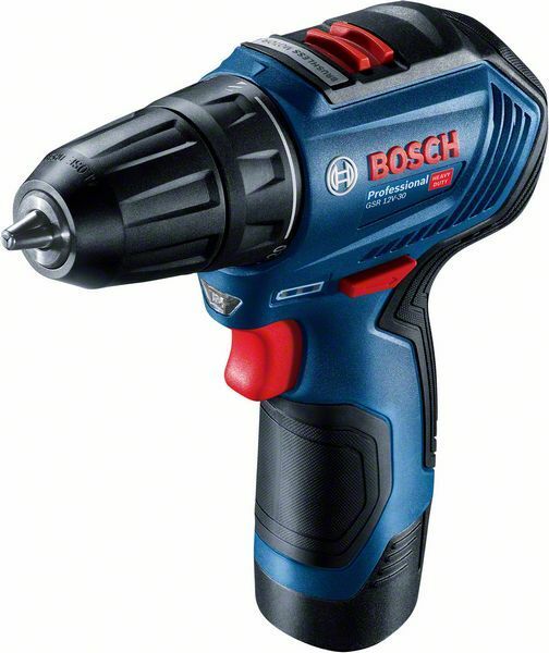 Aku vrtací šroubovák Bosch GSR 12V-30 Professional, 2x2.0Ah, taška, 06019G9001