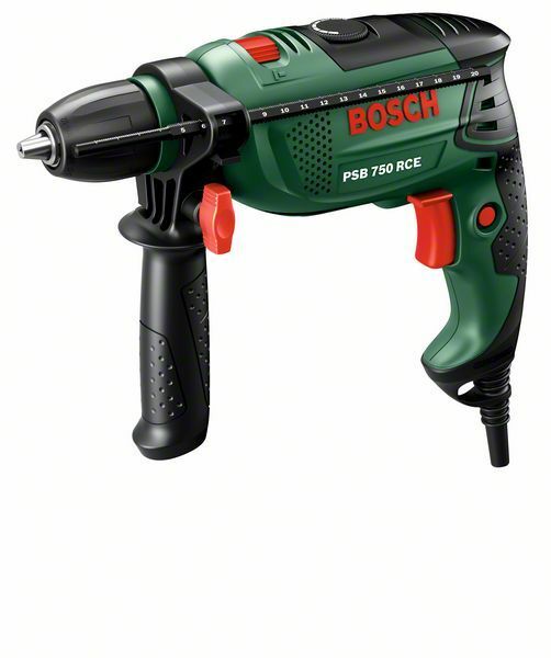 Příklepová vrtačka Bosch PSB 750 RCE + kufr, 0603128520