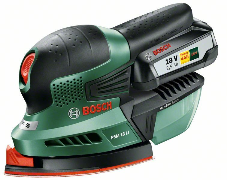 Aku multibruska PSM 18 LI Bosch (baterie 2,5 Ah, nabíječka), 06033A1323