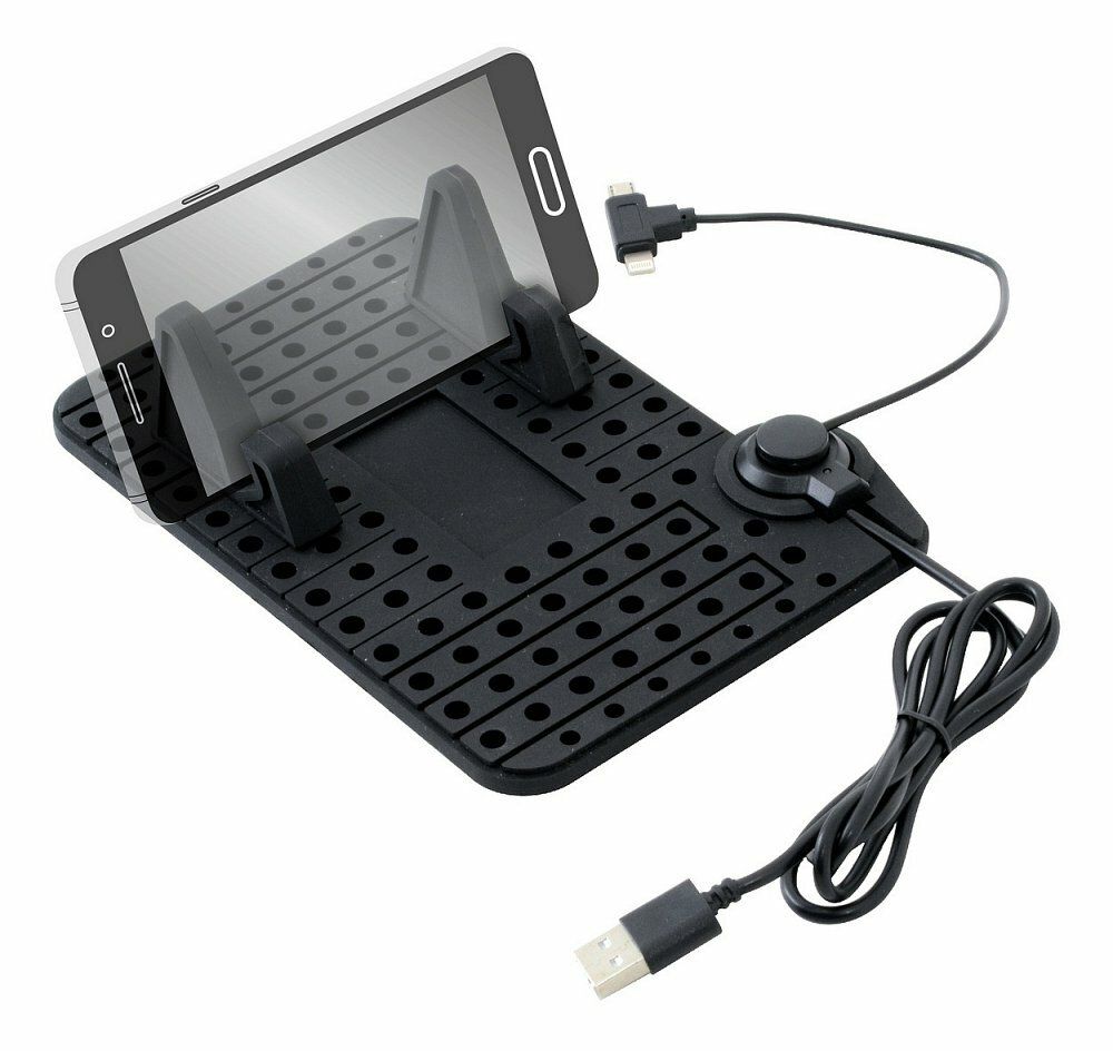 Držák telefonu s podložkou a kabelem micro USB, COMPASS Compass
