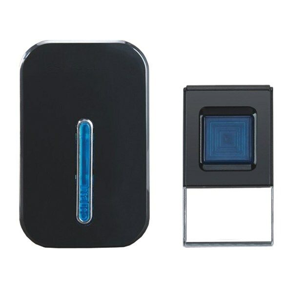 Bezdrátový zvonek, do zásuvky, 100m, černý SOLIGHT 1L35