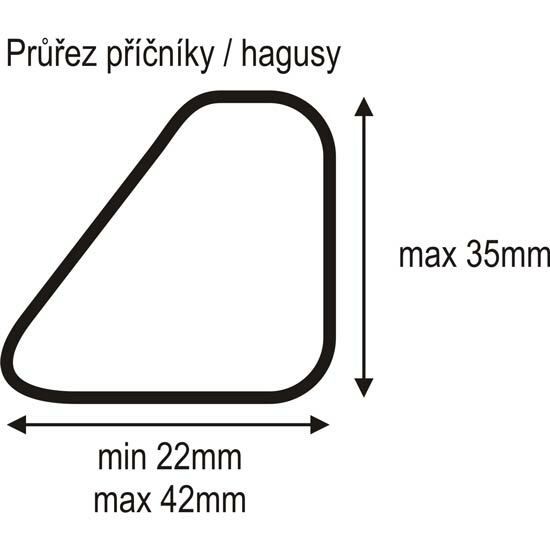 Střešní nosič příčník 115cm zámek (REL ALU DZ), DIHENG