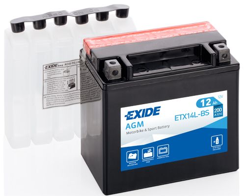 Exide 12V 12Ah ETX14L-BS, EXIDE