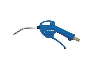 Ofukovací pistole prodloužená, zahnutá tryskou a zástrč. spojkou 110mm PROFI-AIR