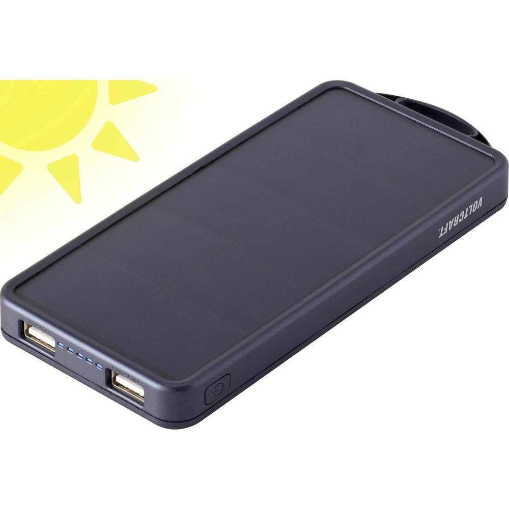 Solární powerbanka VOLTCRAFT SL-11 SE, Li-Pol 8000 mAh, černá, výroční edice CONRAD
