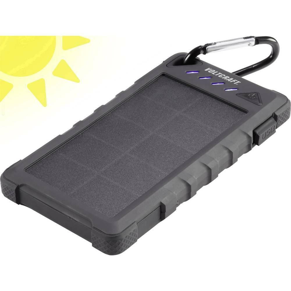 Levně Solární powerbanka VOLTCRAFT SL-80 VC-8308670 solární nabíječka 8000 mAh, černá CONRAD