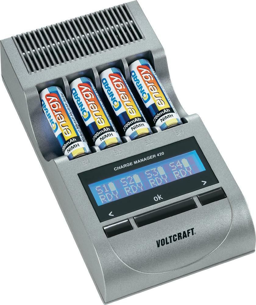 Nabíječka Charge Manager 420 + 4 akumulátory AA 2700 mAh, 3 roky záruka VOLTCRAFT