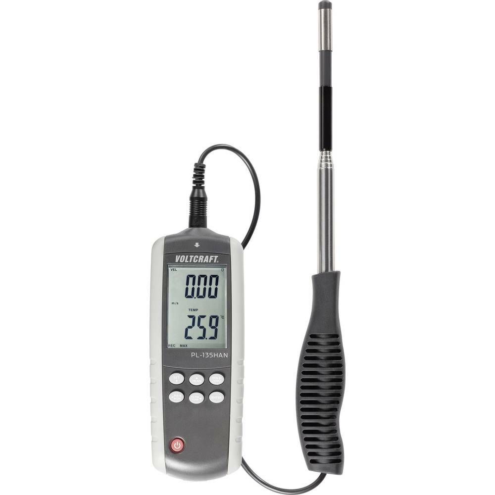 Tyčový anemometr s teploměrem Voltcraft PL-135HAN, 0,1 - 25,0 m/s, USB Conrad Electronic Česká republika, s.r.o.