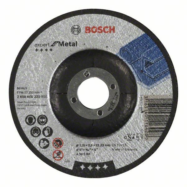 Dělicí kotouč profilovaný Expert for Metal - A 30 S BF, 125 mm, 2,5 mm - 3165140116428 BOSCH