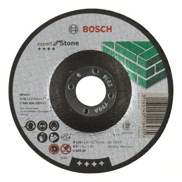 Dělicí kotouč profilovaný Expert for Stone - C 24 R BF, 125 mm, 2,5 mm - 3165140116435 BOSCH