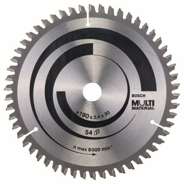 Pilový kotouč Multi Material - 190 x 20/16 x 2,4 mm, 54 - 3165140192989 BOSCH