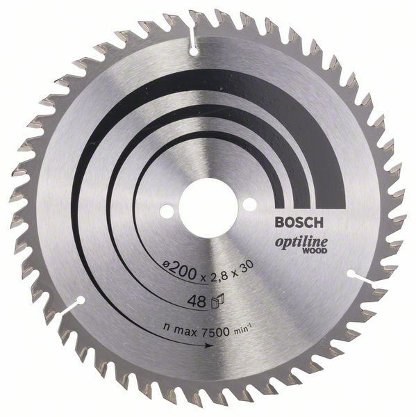 Pilový kotouč Optiline Wood - 200 x 30 x 2,8 mm, 48 - 3165140194143 BOSCH