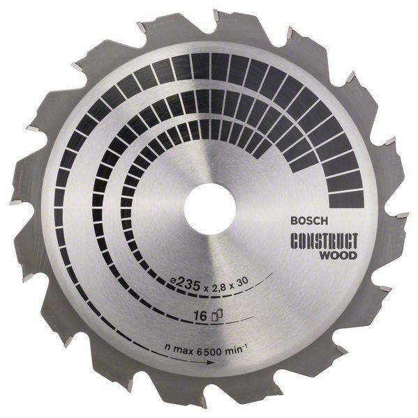 Pilový kotouč Construct Wood - 235 x 30/25 x 2,8 mm, 16 - 3165140194297 BOSCH