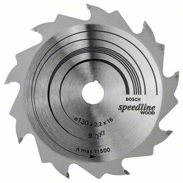 Pilový kotouč Speedline Wood - 130 x 16 x 2,2 mm, 9 - 3165140239851 BOSCH