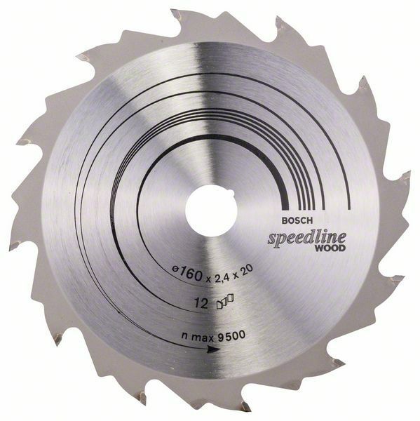 Pilový kotouč Speedline Wood - 160 x 20 x 2,4 mm, 12 - 3165140239974 BOSCH
