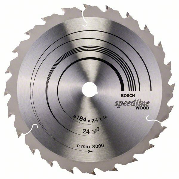 Pilový kotouč Speedline Wood - 184 x 16 x 2,4 mm, 24 - 3165140240062 BOSCH