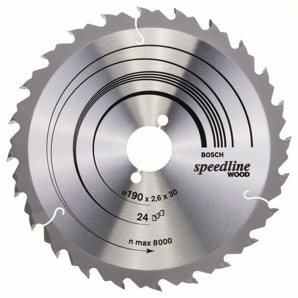 Pilový kotouč Speedline Wood - 190 x 30 x 2,6 mm, 24 - 3165140240123 BOSCH