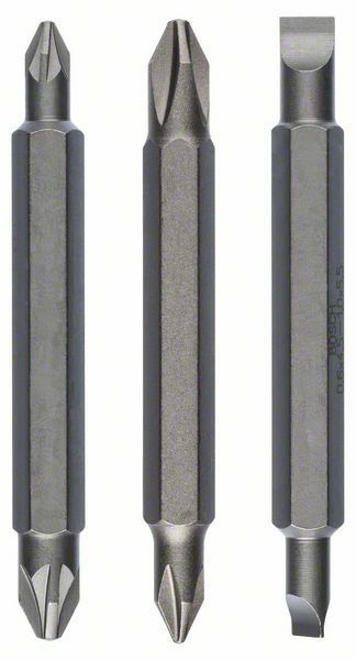 3dílná sada oboustranných šroubovacích bitů - PH1, PZ1, S 0,6x4,5; PH2, PZ2, S 1,0x5,5; 60 BOSCH