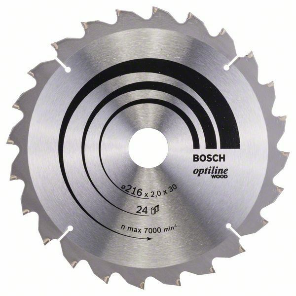 Pilový kotouč Optiline Wood - 216 x 30 x 2,0 mm, 24 - 3165140314404 BOSCH