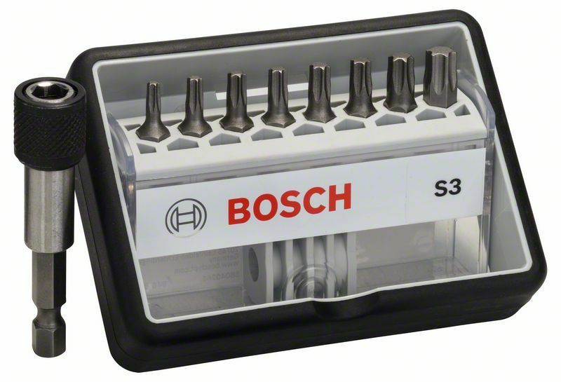 (8+1)dílná sada šroubovacích bitů Robust Line, S Extra-Hart - 25 mm, 8+1tlg. - 31651404014 BOSCH