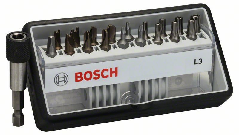 (18+1)dílná sada šroubovacích bitů Robust Line, L Extra-Hart - 25 mm, 18+1tlg. - 316514040 BOSCH