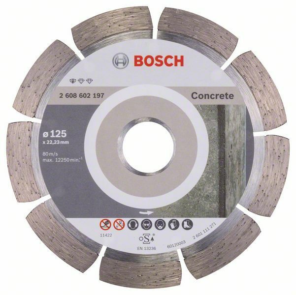 Diamantový dělicí kotouč Standard for Concrete - 125 x 22,23 x 1,6 x 10 mm - 3165140441254 BOSCH