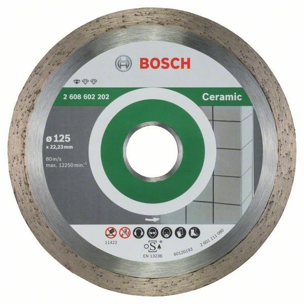 Diamantový dělicí kotouč Standard for Ceramic - 125 x 22,23 x 1,6 x 7 mm - 3165140441308 BOSCH