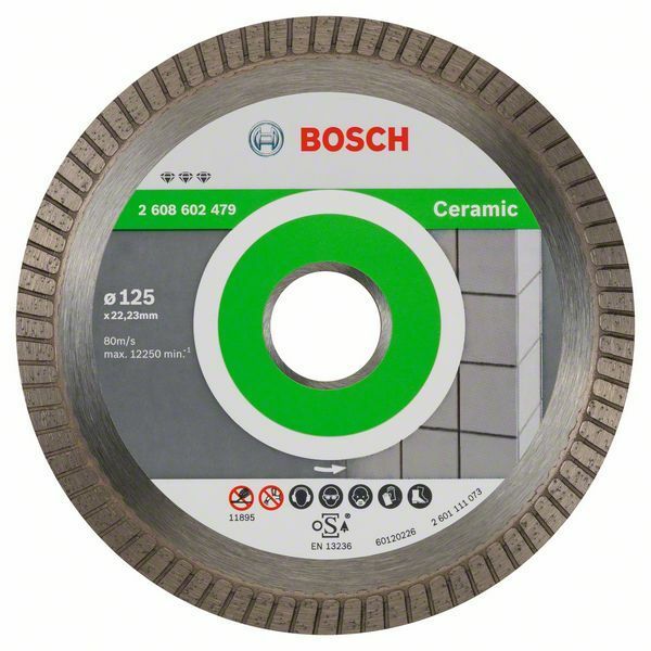 Diamantový dělicí kotouč Best for Ceramic Extra-Clean Turbo - 125 x 22,23 x 1,4 x 7 mm - 3 BOSCH