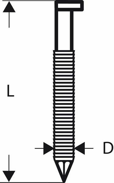 Hřebíky s hlavou tvaru D v pásu SN34DK 75RG - 2,8 mm, 75 mm, pozinkovaný, drážkovaný BOSCH