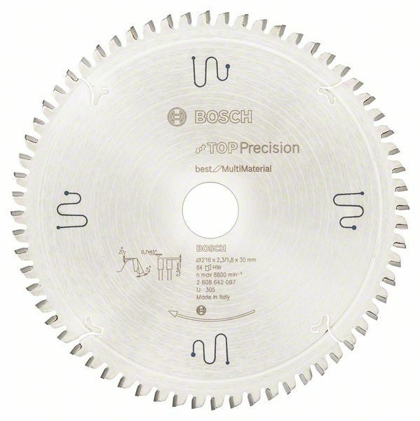Pilový kotouč do okružních pil Top Precision Best for Multi Material - 216 x 30 x 2,3 mm, BOSCH