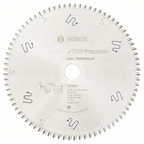 Pilový kotouč do okružních pil Top Precision Best for Multi Material - 254 x 30 x 2,3 mm, BOSCH