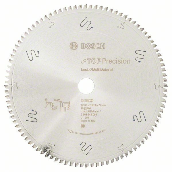Pilový kotouč do okružních pil Top Precision Best for Multi Material - 305 x 30 x 2,3 mm, BOSCH