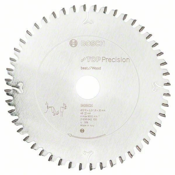 Pilový kotouč do okružních pil Top Precision Best for Wood - 210 x 30 x 2,3 mm, 48 - 31651 BOSCH