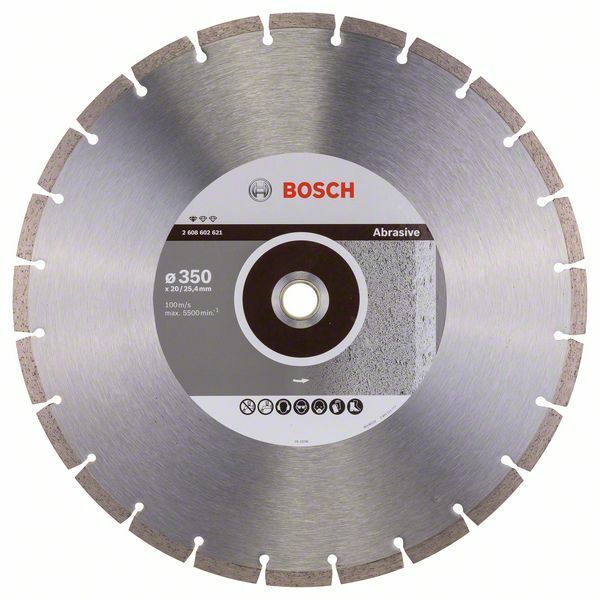 Diamantový dělicí kotouč Standard for Abrasive - 350 x 20,00+25,40 x 2,8 x 10 mm - 3165140 BOSCH