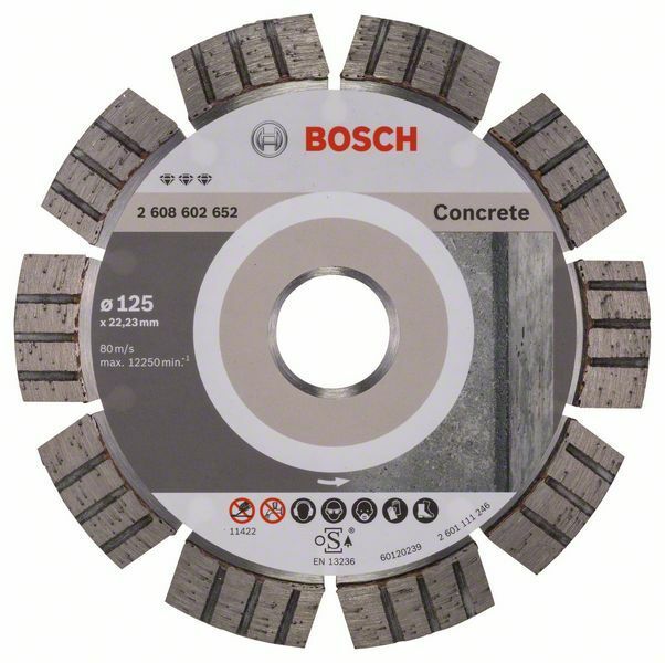 Diamantový dělicí kotouč Best for Concrete - 125 x 22,23 x 2,2 x 12 mm - 3165140581585 BOSCH