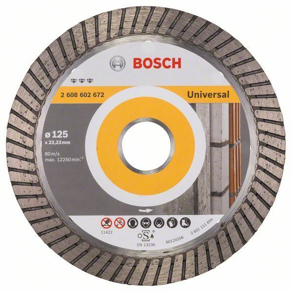 Diamantový dělicí kotouč Best for Universal Turbo - 125 x 22,23 x 2,2 x 12 mm - 3165140581 BOSCH