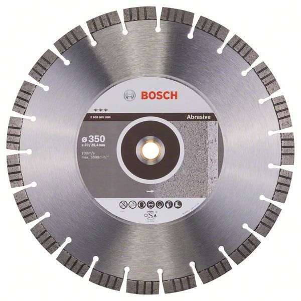 Diamantový dělicí kotouč Best for Abrasive - 350 x 20,00+25,40 x 3,2 x 15 mm BOSCH
