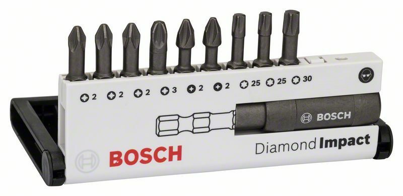 10dílná sada šroubovacích bitů Diamond Impact (smíšená) - Diamond Impact, 10tlg. Set, 25 m BOSCH