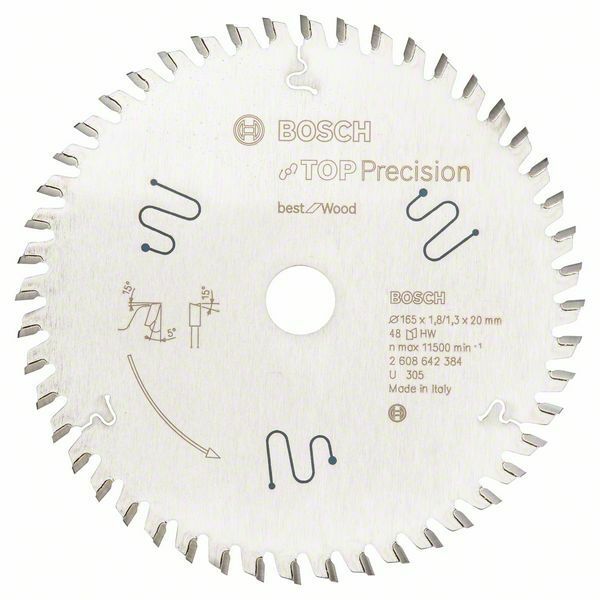Pilový kotouč do okružních pil Top Precision Best for Wood - 165 x 20 x 1,8 mm, 48 - 31651 BOSCH