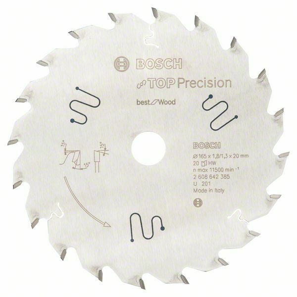 Pilový kotouč do okružních pil Top Precision Best for Wood - 165 x 20 x 1,8 mm, 20 - 31651 BOSCH