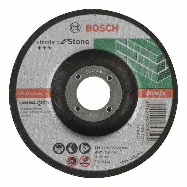 Dělicí kotouč profilovaný Standard for Stone - C 30 S BF, 115 mm, 22,23 mm, 2,5 mm - 31651 BOSCH