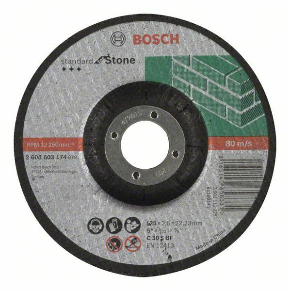 Dělicí kotouč profilovaný Standard for Stone - C 30 S BF, 125 mm, 22,23 mm, 2,5 mm - 31651 BOSCH