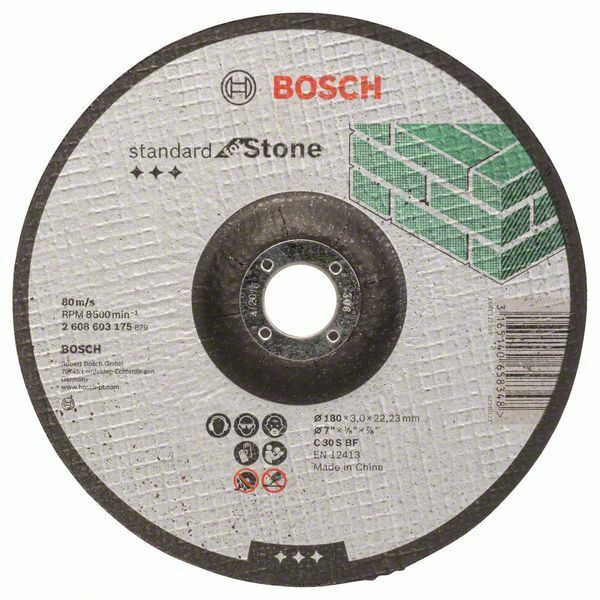 Dělicí kotouč profilovaný Standard for Stone - C 30 S BF, 180 mm, 22,23 mm, 3,0 mm - 31651 BOSCH