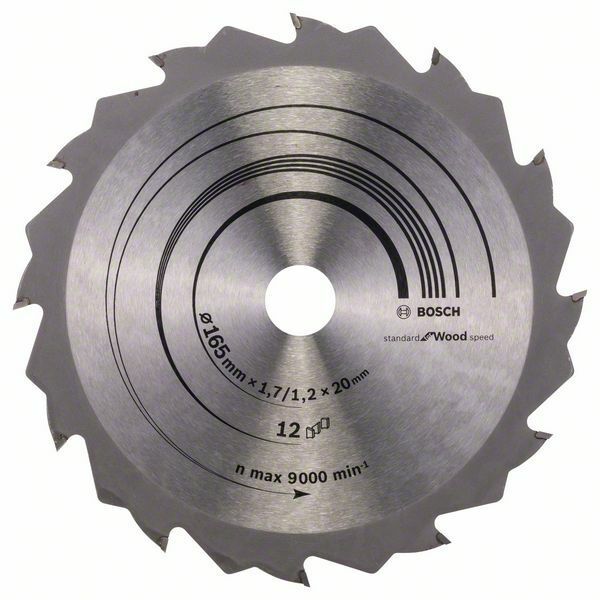 Pilový kotouč Speedline Wood - 165 x 20/16 x 1,7 mm, 12 - 3165140660259 BOSCH