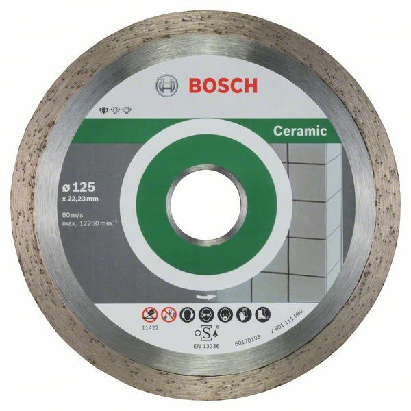 Diamantový dělicí kotouč Standard for Ceramic - 125 x 22,23 x 1,6 x 7 mm - 3165140665742 BOSCH