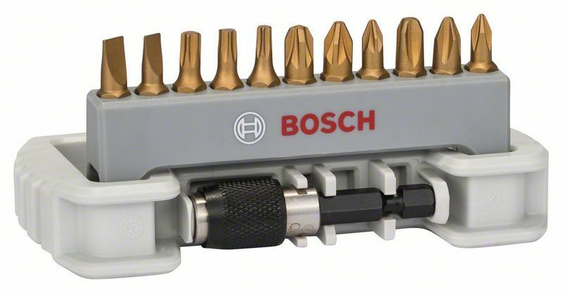 11dílná sada šroubovacích bitů včetně držáku bitů - PH1; PH2; PH3; PZ1; PZ2; PZ3; T15; T20 BOSCH