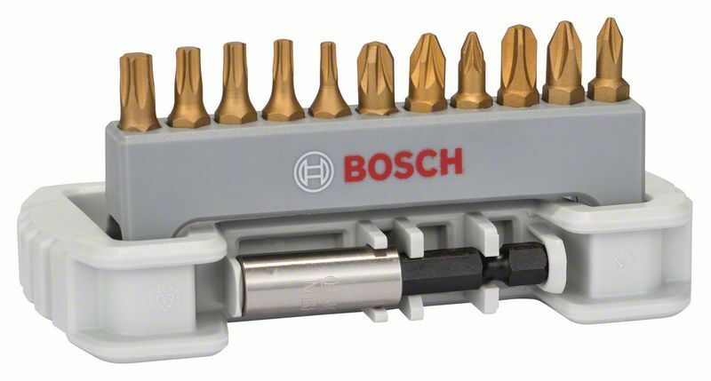 11dílná sada šroubovacích bitů včetně držáku bitů - PH1; PH2; PH3; PZ1; PZ2; PZ3; T10; T15 BOSCH