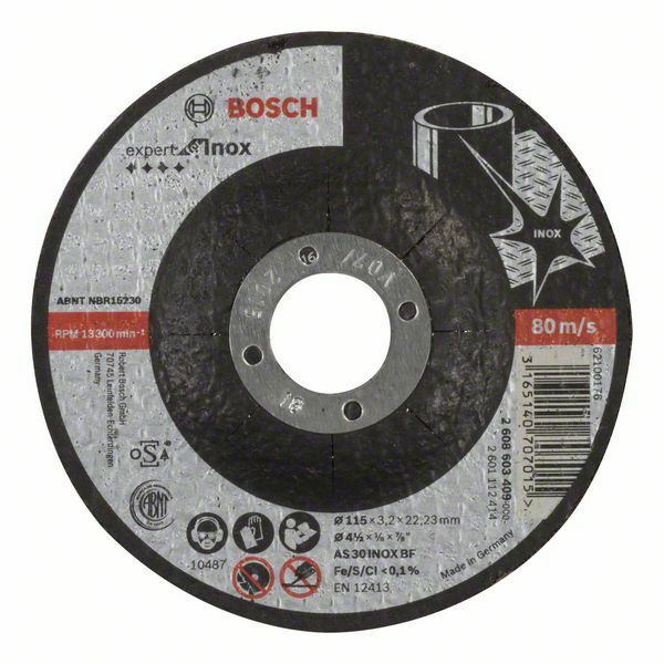 Dělicí kotouč profilovaný Expert for Inox - AS 30 S INOX BF, 115 mm, 3,2 mm - 316514070701 BOSCH